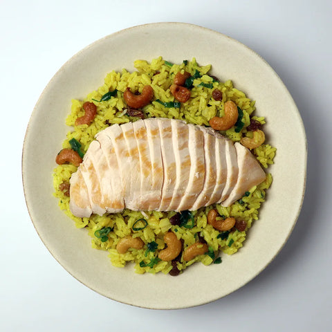 Ananas-Reis mit Pouletbrust
