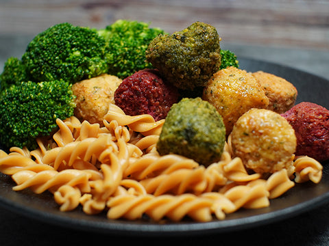 Fusilli mit BIO-Falafel und Brokkoli