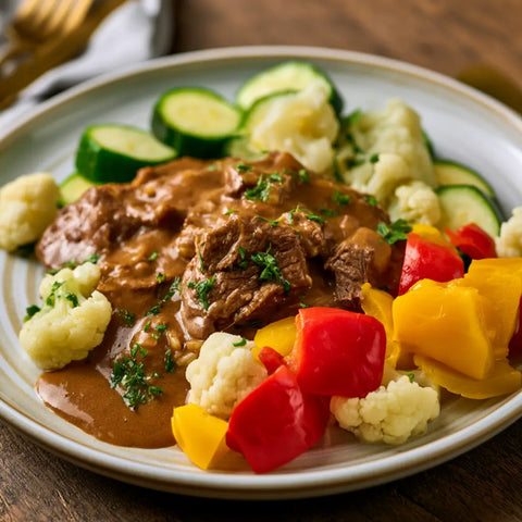Stoffwechsel: Rinds-Vitanoff und Gemüse