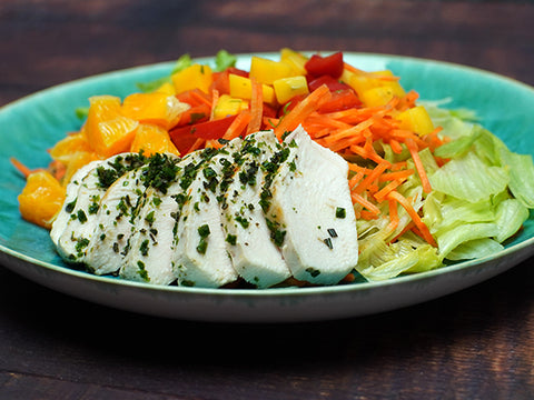 Poulet-Salat mit Früchten