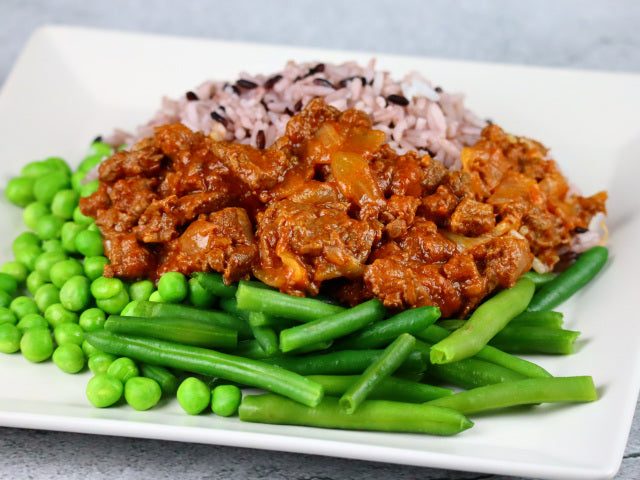 Bangkok-Beef auf Jasmin-Mix und Gemüse