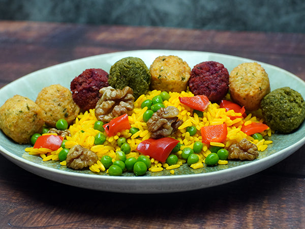 Rastafari-Reis mit BIO-Falafel