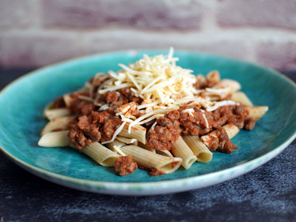 Vollkornspiralen an Bolognese und Käse