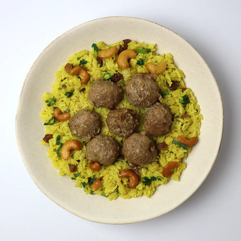 Ananas-Reis mit Pouletballs