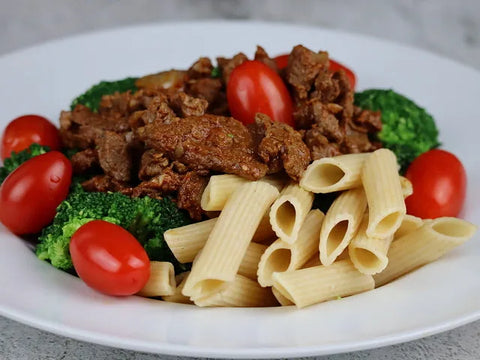 Bangkok-Beef mit Spiralen und Gemüse