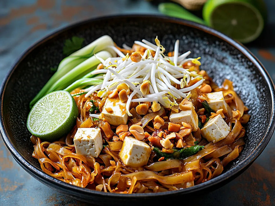 «Pad-Thai mit Tofu» von VitaFresh, angerichtet.