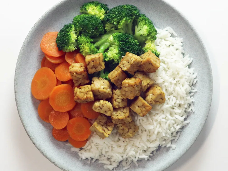 Tempeh mit Basmati und Gemüse